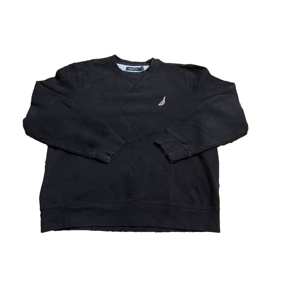 Unisex Adult Nautica Anchor Crew Neck  Black Sweatshirt Size M - Picture 1 of 9